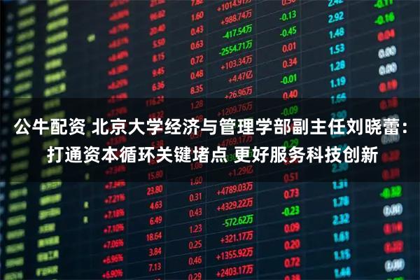 公牛配资 北京大学经济与管理学部副主任刘晓蕾： 打通资本循环关键堵点 更好服务科技创新