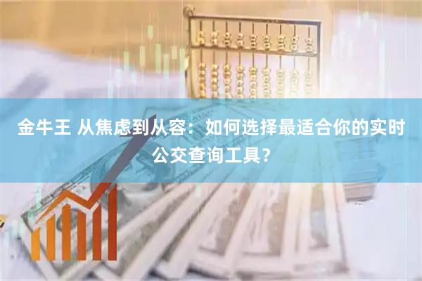 金牛王 从焦虑到从容：如何选择最适合你的实时公交查询工具？