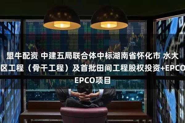 盟牛配资 中建五局联合体中标湖南省怀化市 水大型灌区工程(骨干工程)及首批田间工程股权投资+EPCO项目
